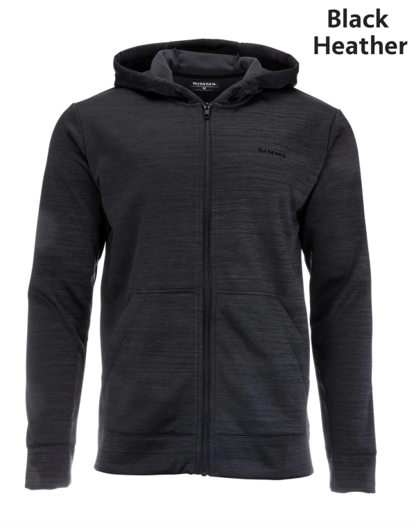 Simms Challenger Hoody Full Zip Black Heather